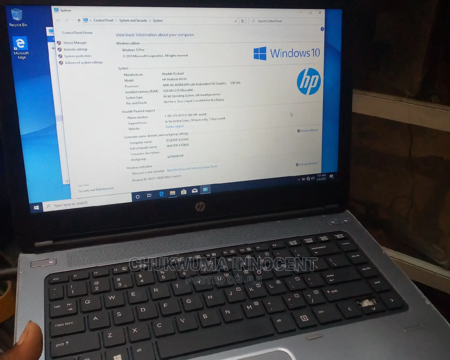 Laptop HP ProBook 645 G1 4GB AMD A8 HDD 320GB