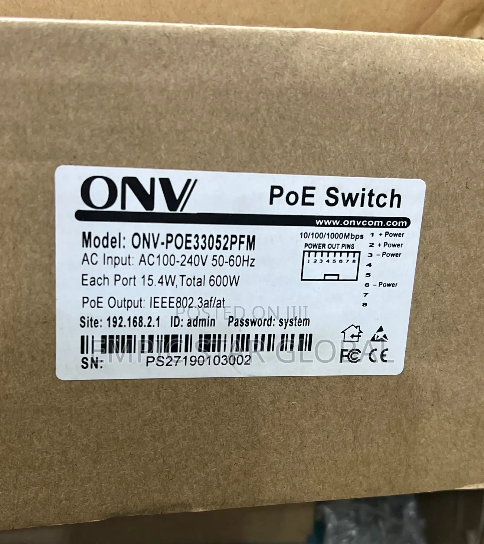 Onv 48-port L2+ Managed Gigabit Poe Switch ONV-POE33052PFM