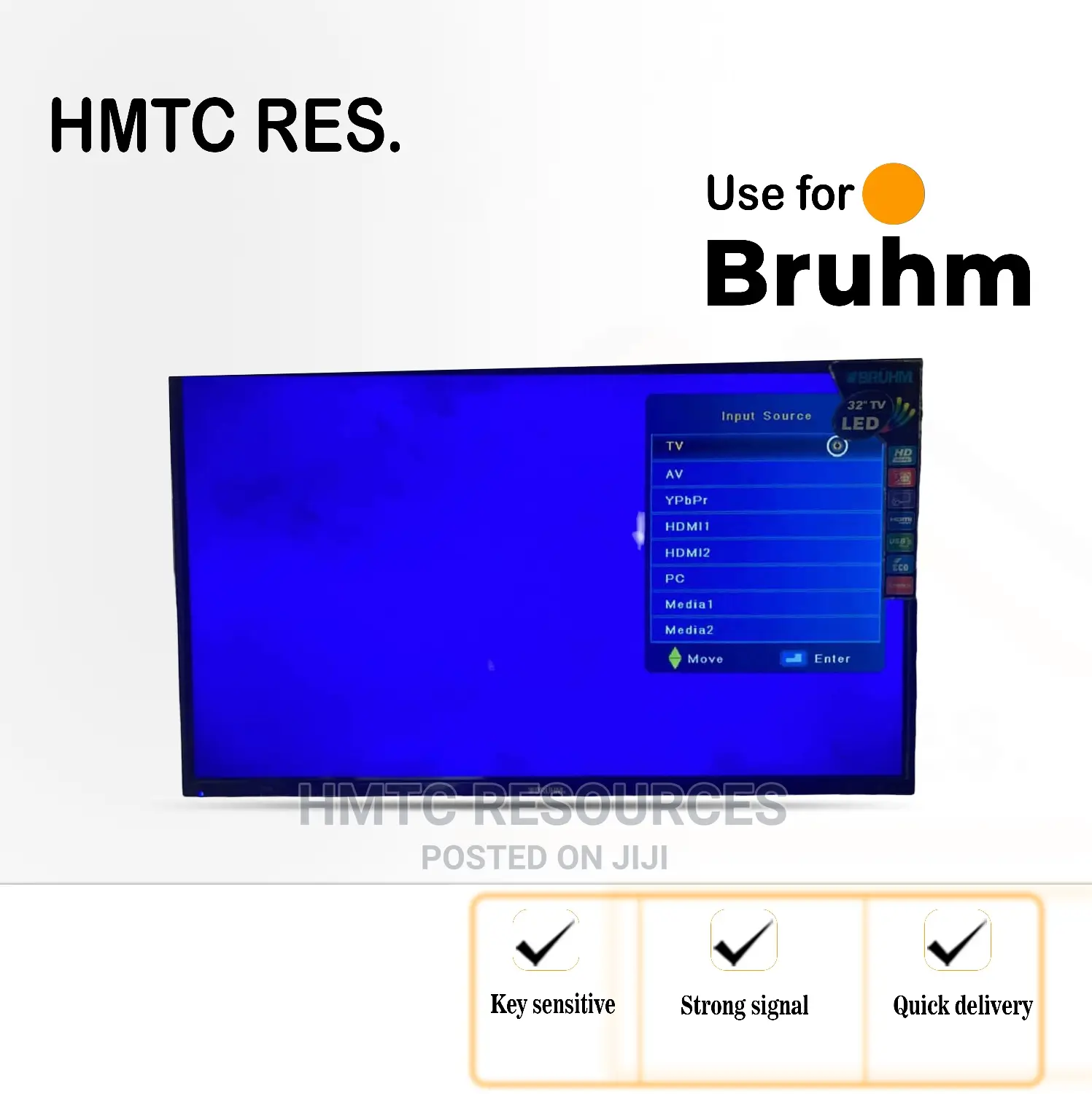 New Replacement Bruhm Led Television Remote Control