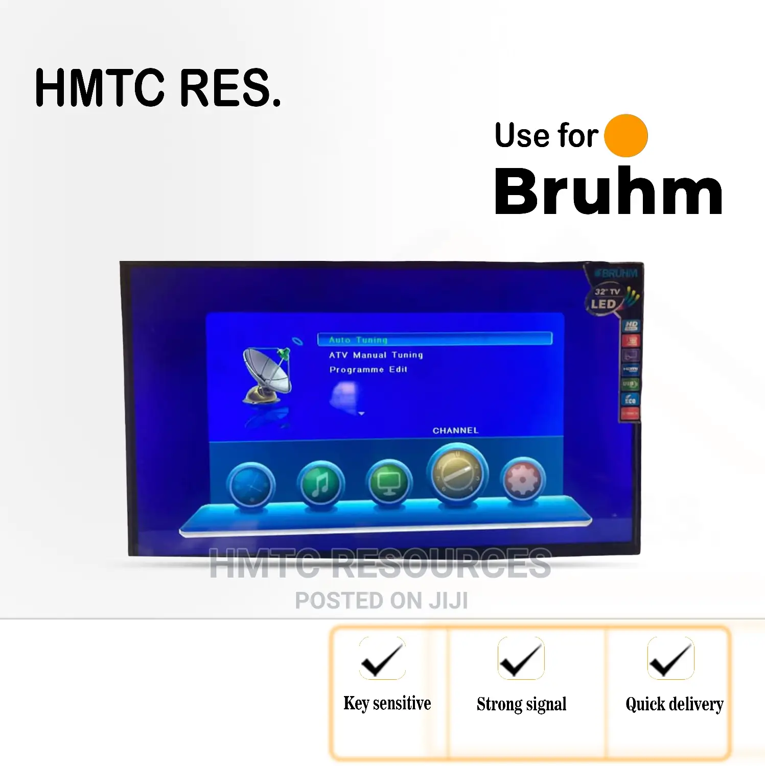 New Replacement Bruhm Led Television Remote Control