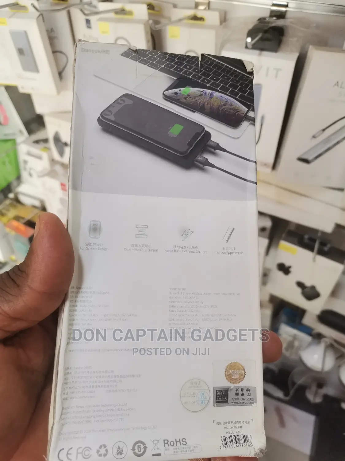 Baseus Wireless Power Bank 10000mah Full Screen