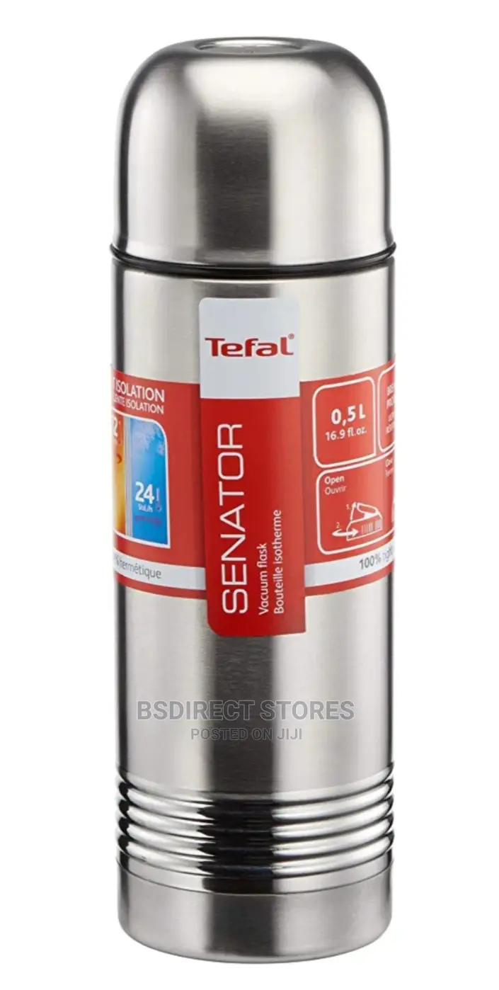 Tefal Senator 750ml Silver Vacuum Flask. Hot or Cold