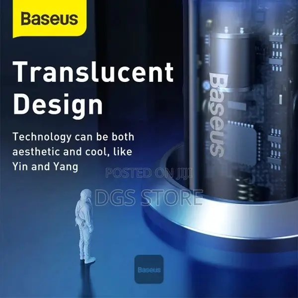 Baseus Dual Quick Charger Usb+Type C 65w Digital Display Pps
