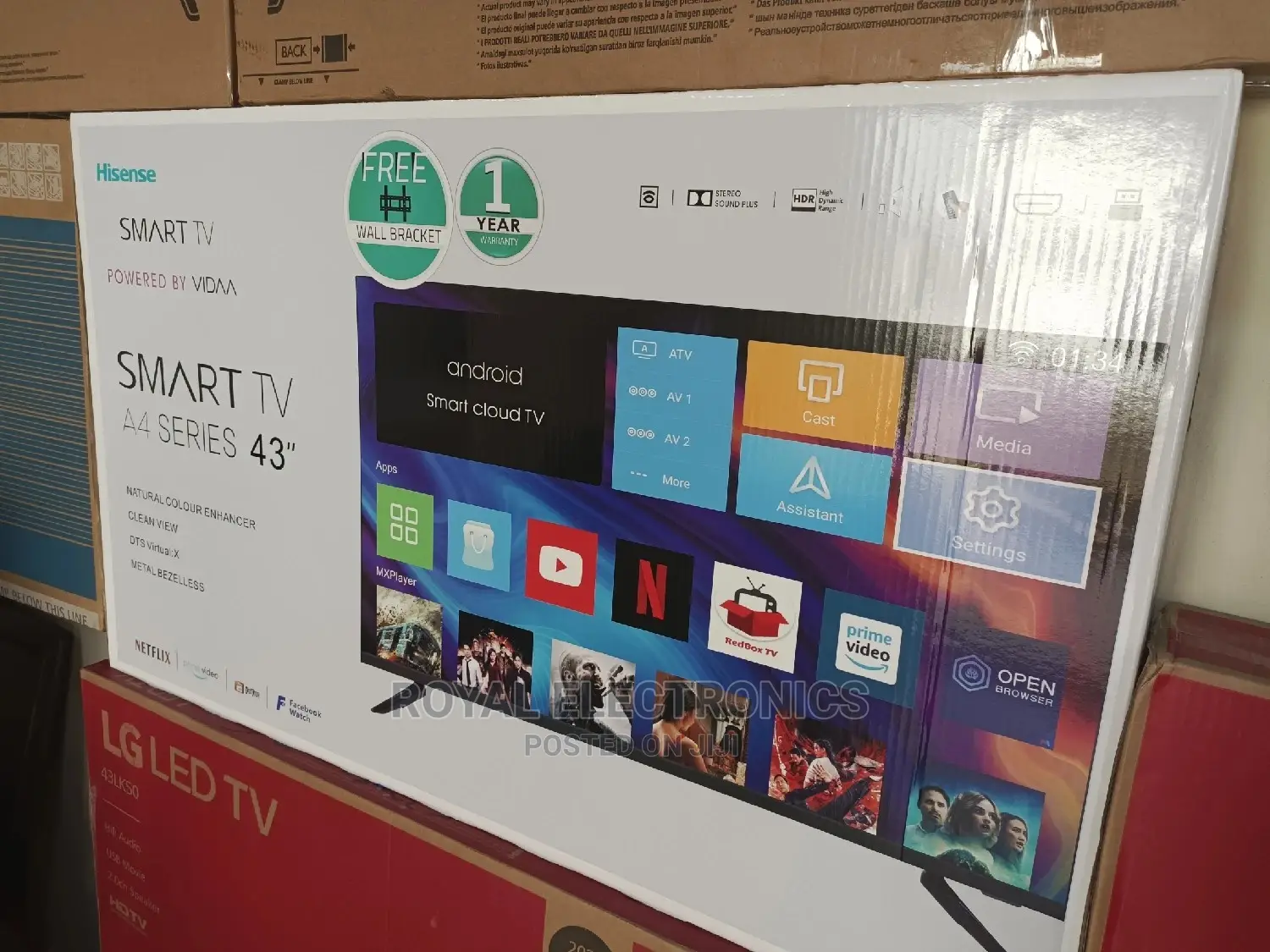Brand New Hiscence Smart Tv 43 Inches With Netflix, Youtube,