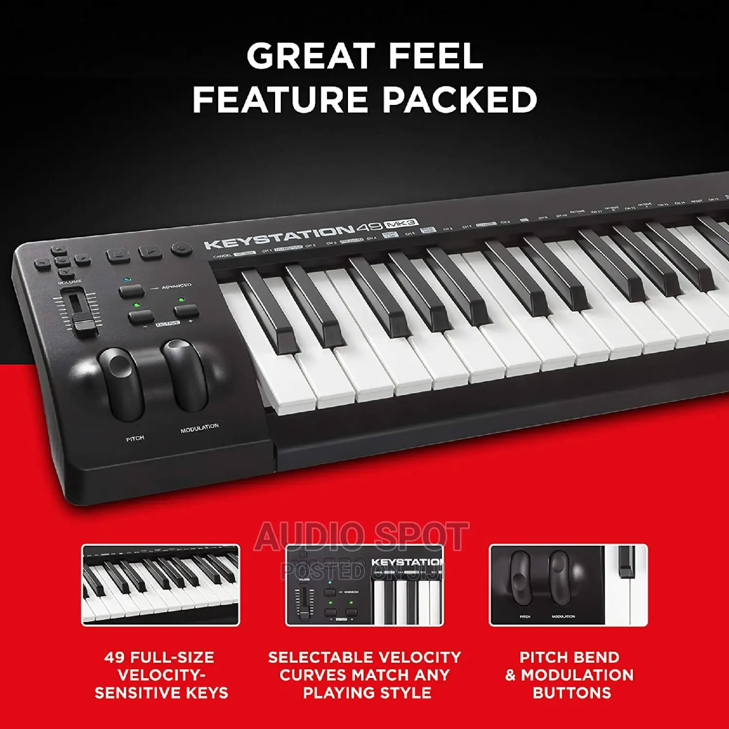 M Audio Keystation 49 -Synth Action 49 Keys Midi Control