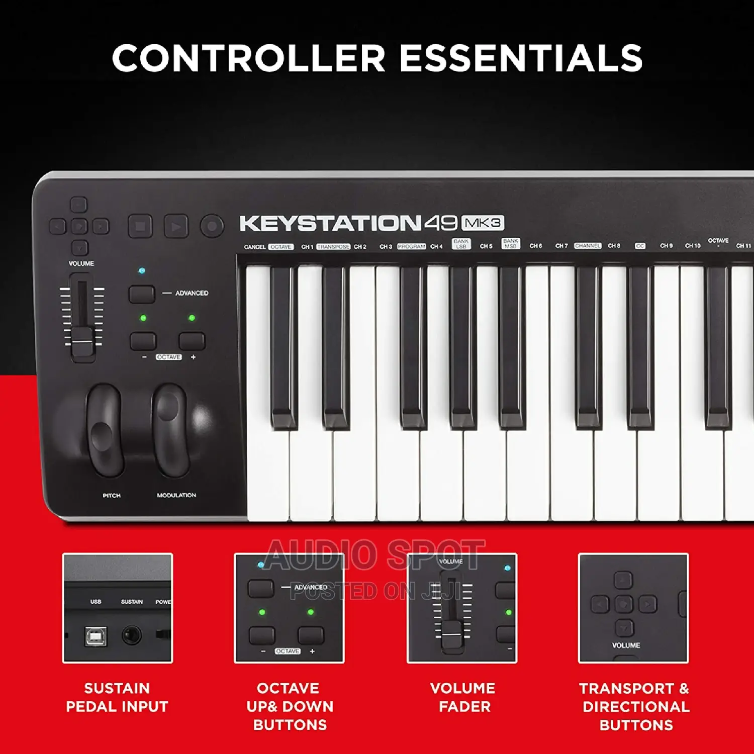 M Audio Keystation 49 -Synth Action 49 Keys Midi Control