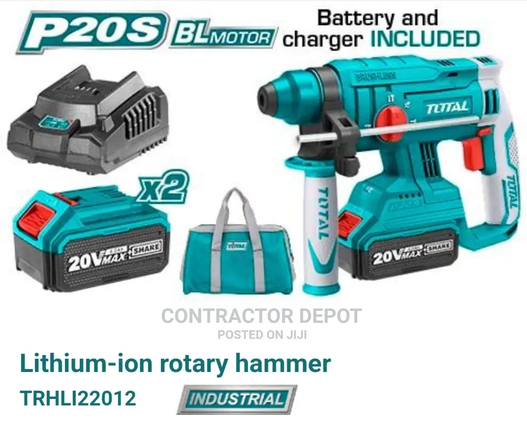 TOTAL Lithium-Ion Rotary Hammer 20V Big Battery 4.0AH
