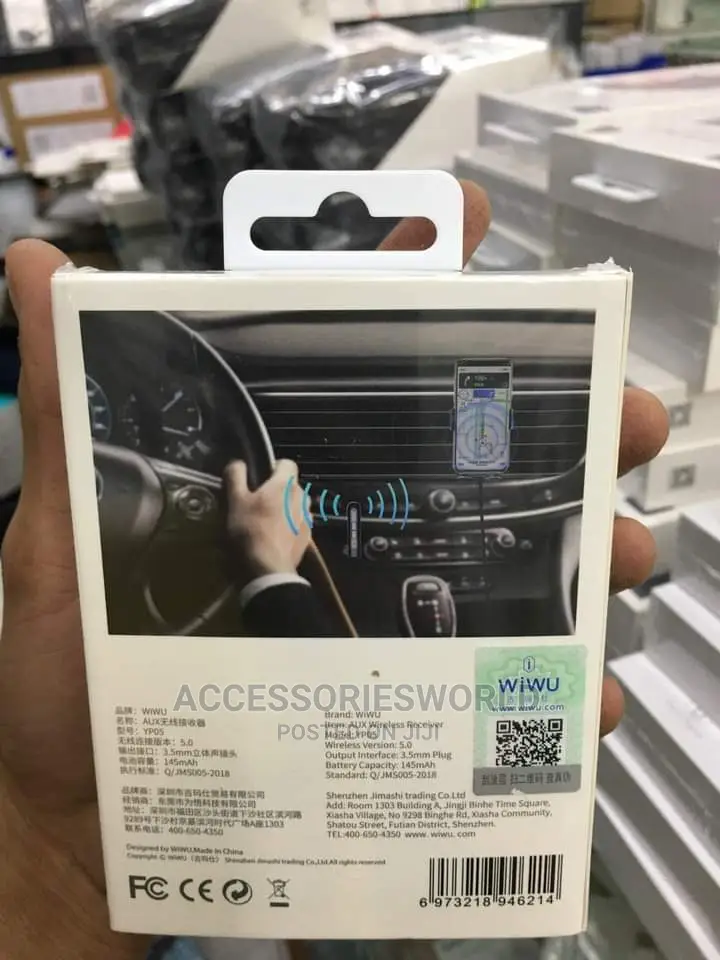 Wiwu YP05 Bluetooth Car Receiver 3.5mm
