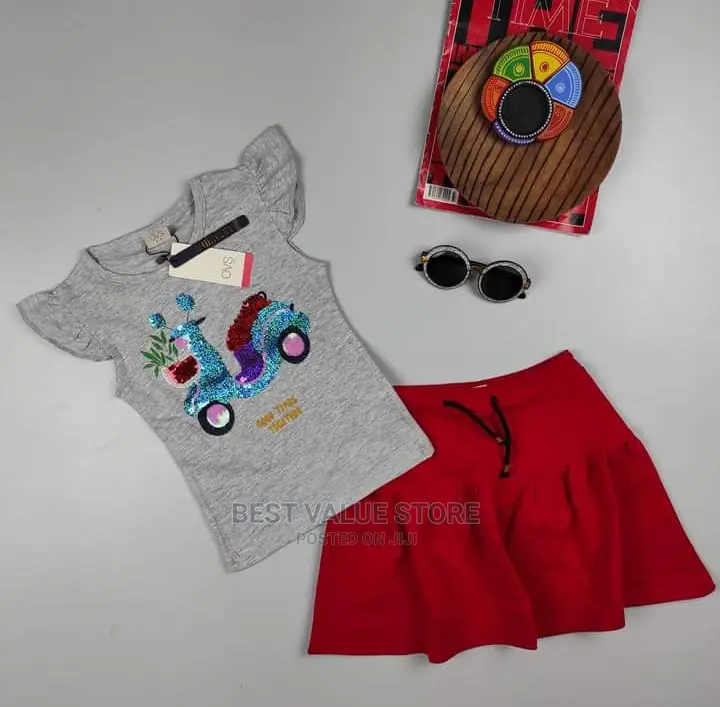 Quality Children Baby Girl Top and Skirt 2-10 Years