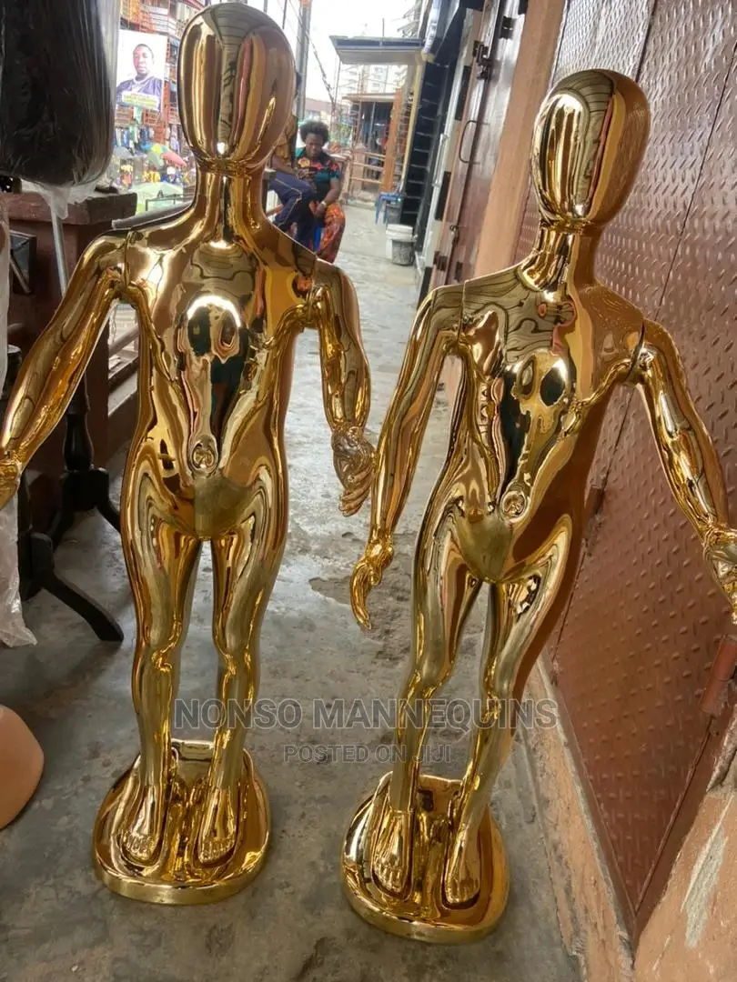 Age 5 Years Upwards Gold Chrome Unisex Children Mannequin