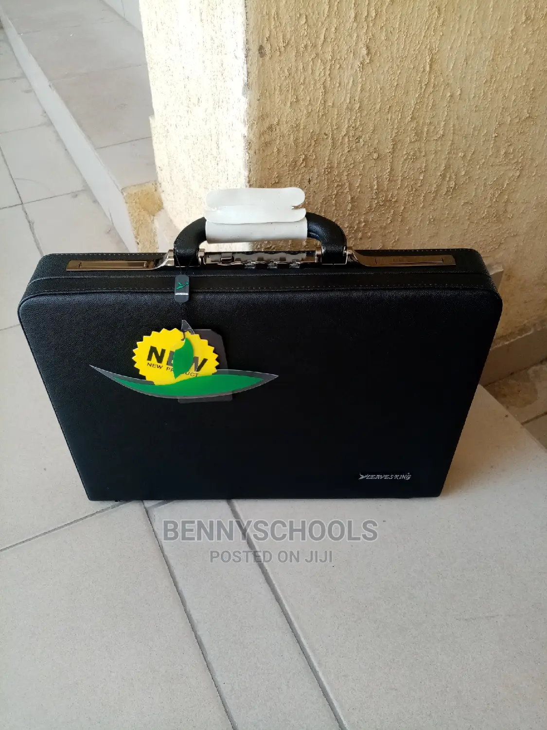 Black Imported Leaves King Briefcase and Office Bag