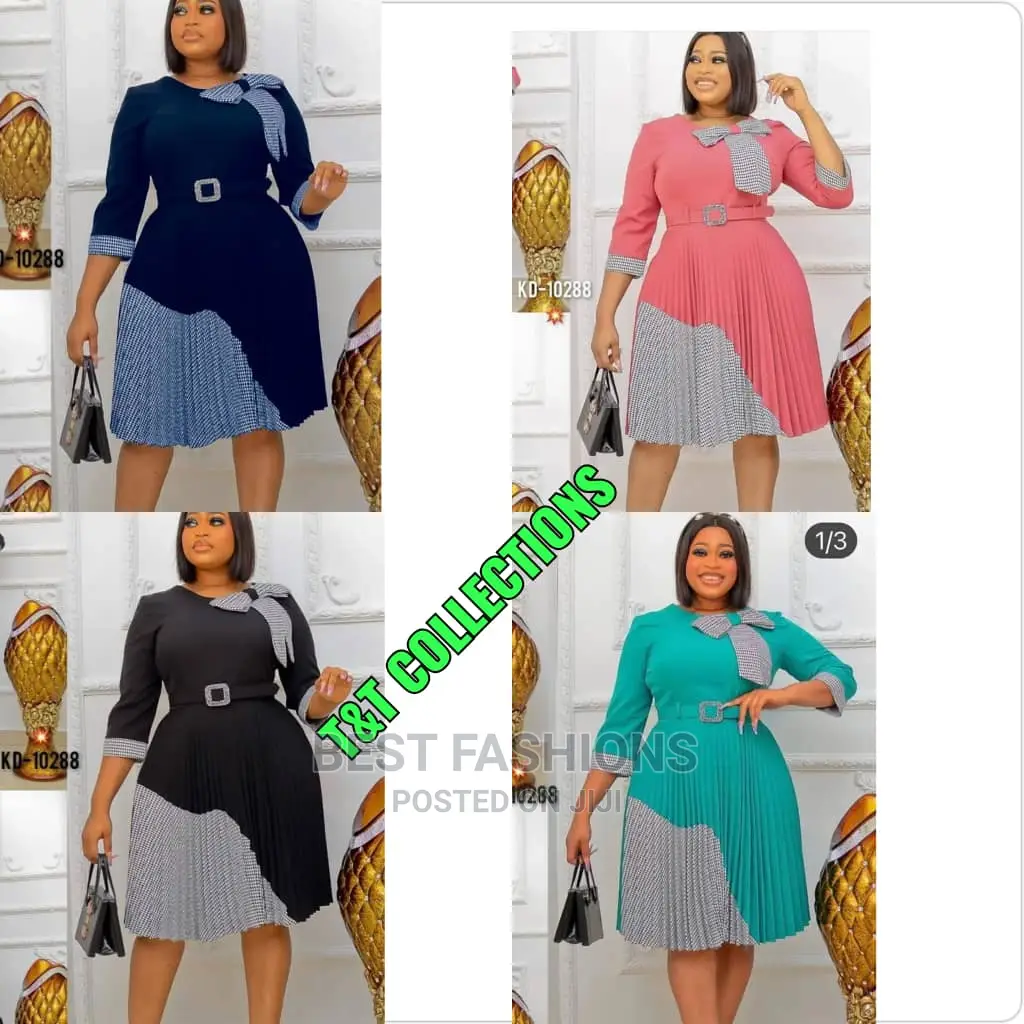 Ladies Pleated Formal Dress