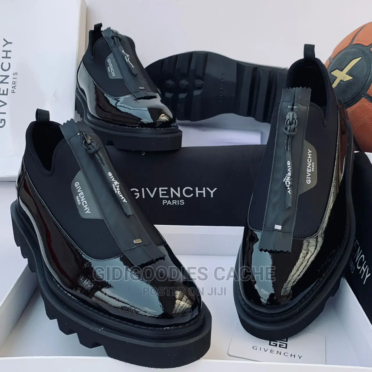 Givenchy Men's Black Neoprene Combat Boots