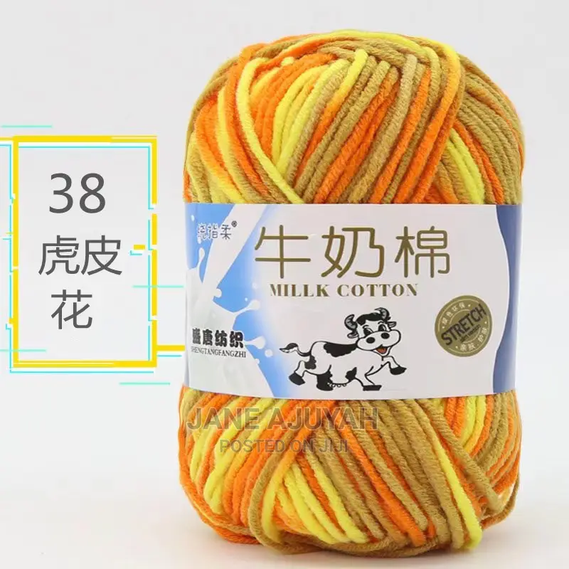 4 Pieces Mixed Colour Milk Cotton Crochett Yarn
