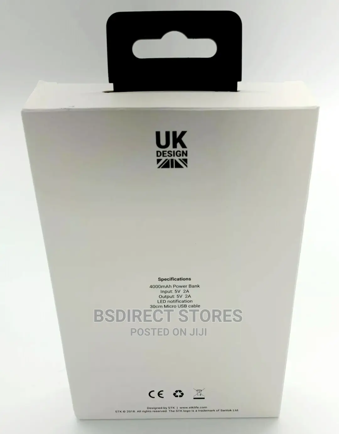 STK Power Bank 4000mah Black With in Built Flash Light