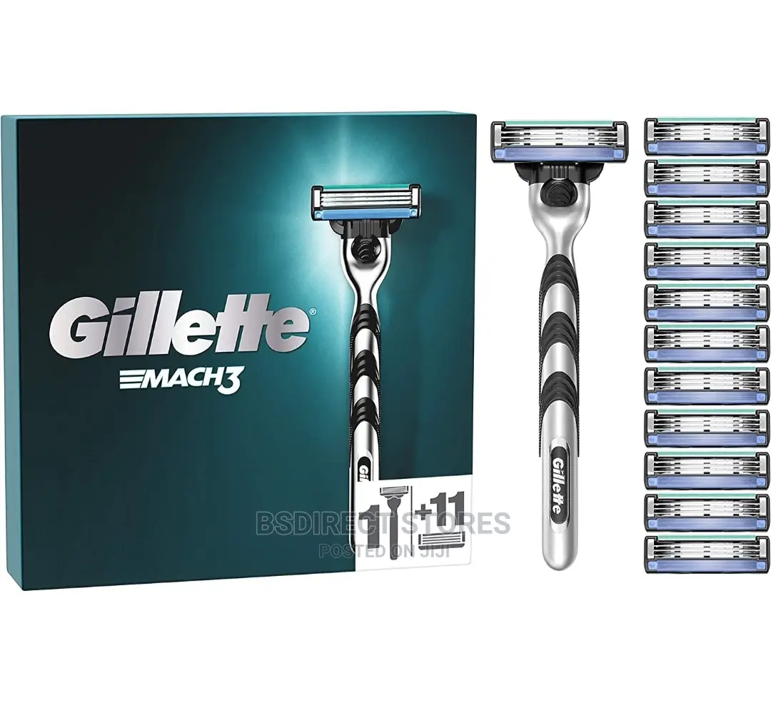 Gillette Mach3 Razor With Lubricated Strips + 11 Blades