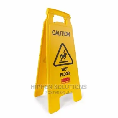 25" X 12" 2-sided Yellow Caution Safety Wet Floor Sign