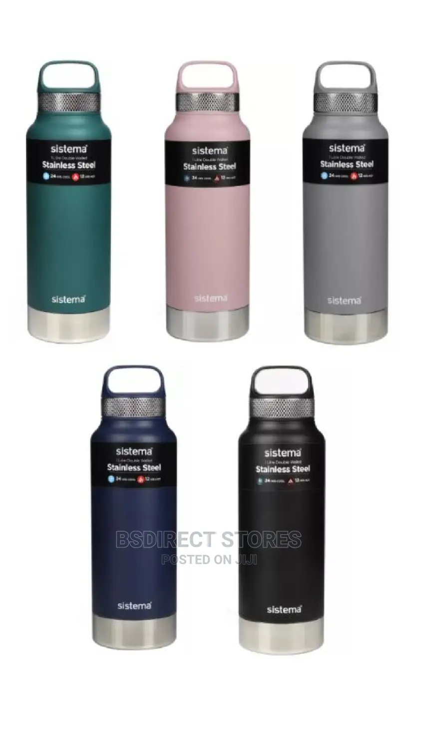 Sistema Hydrate Multicolour Stainless Steel Bottle - 1000ml