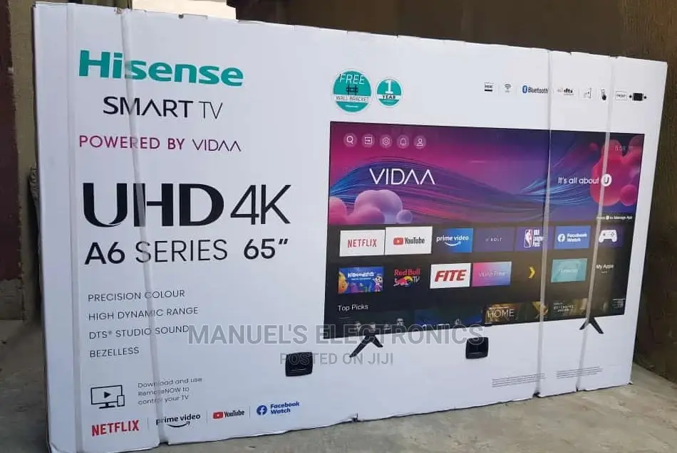 Hisense Uhd Smart Tv 65 Inches A6 Series.