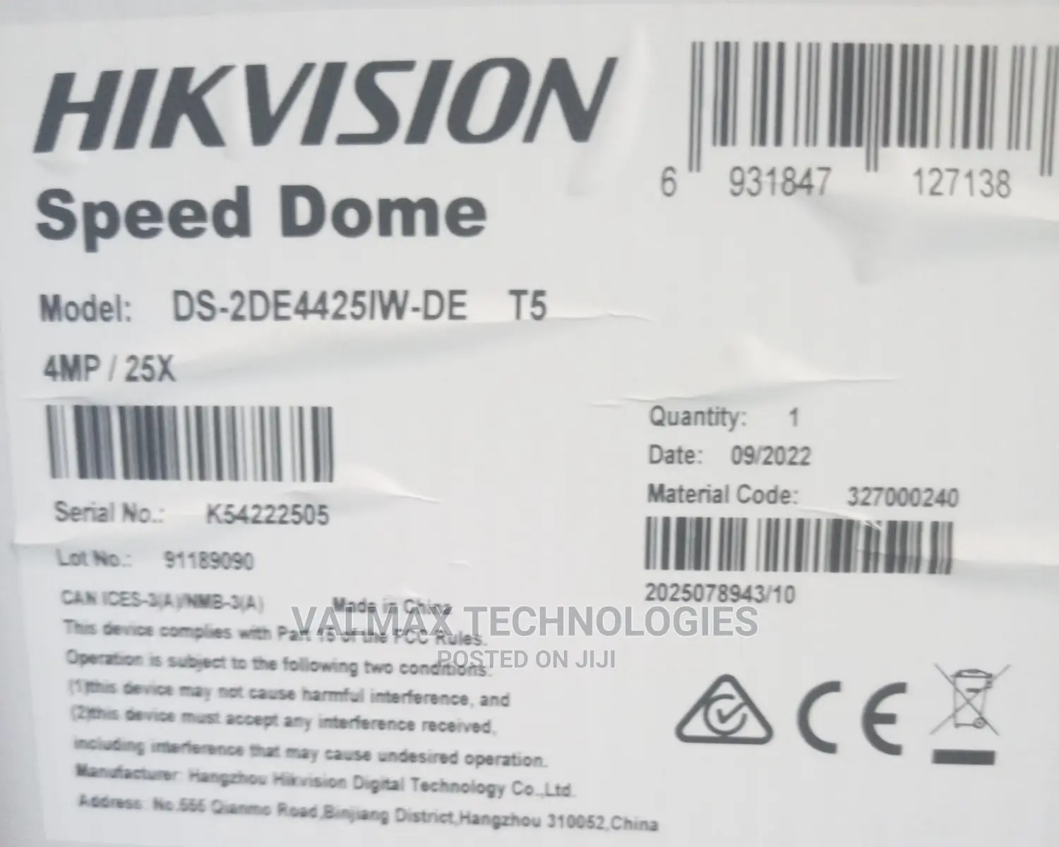 Hikvision Speed Dome. Ds 2de4424iw DE 4mp 25X