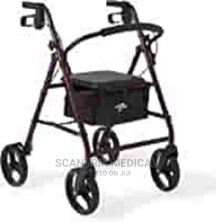 Rolling Walker With Seat Wheels Mobility Walking Aid