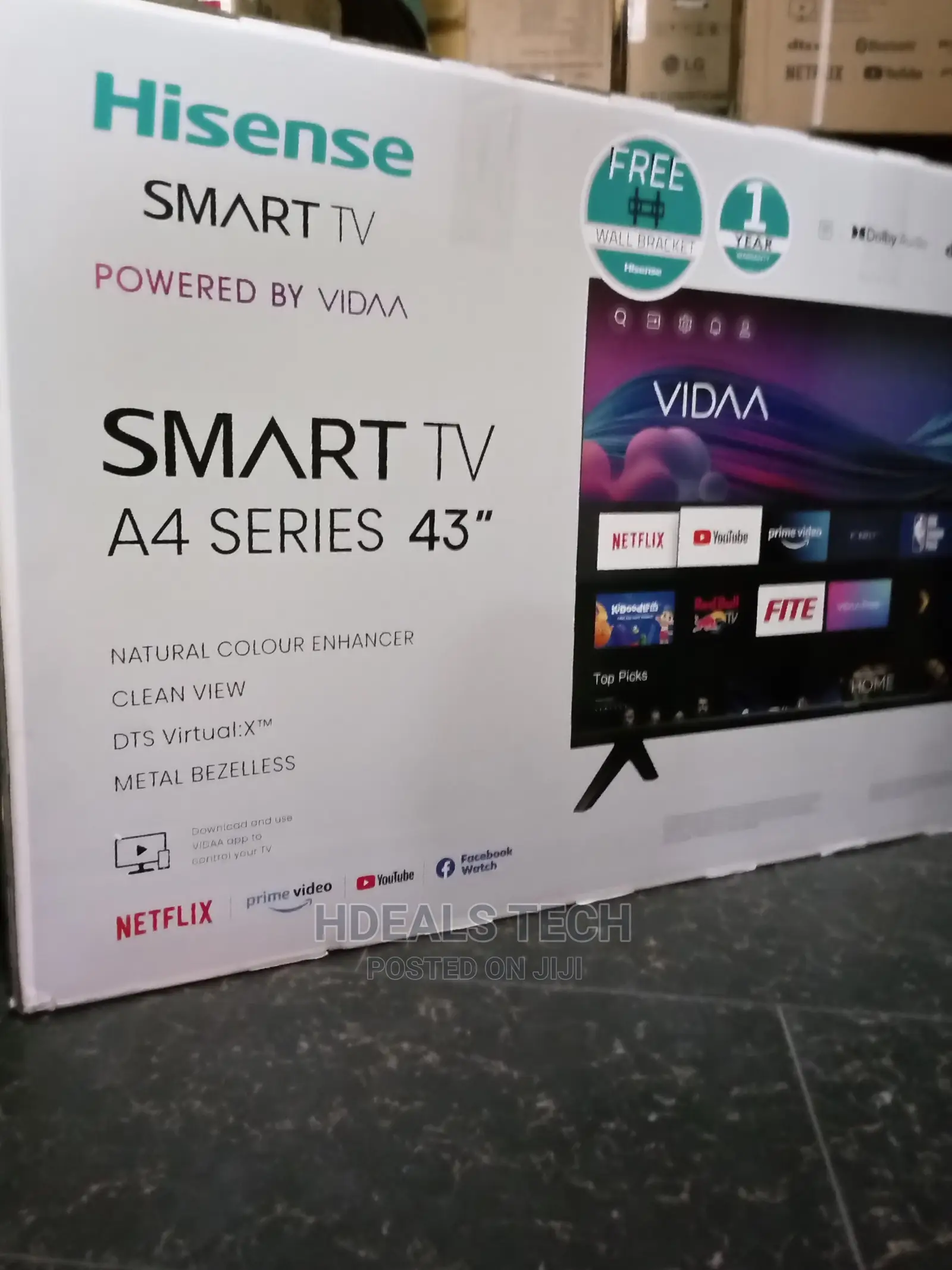 Hisense 43" Smart TV, A4 Series.