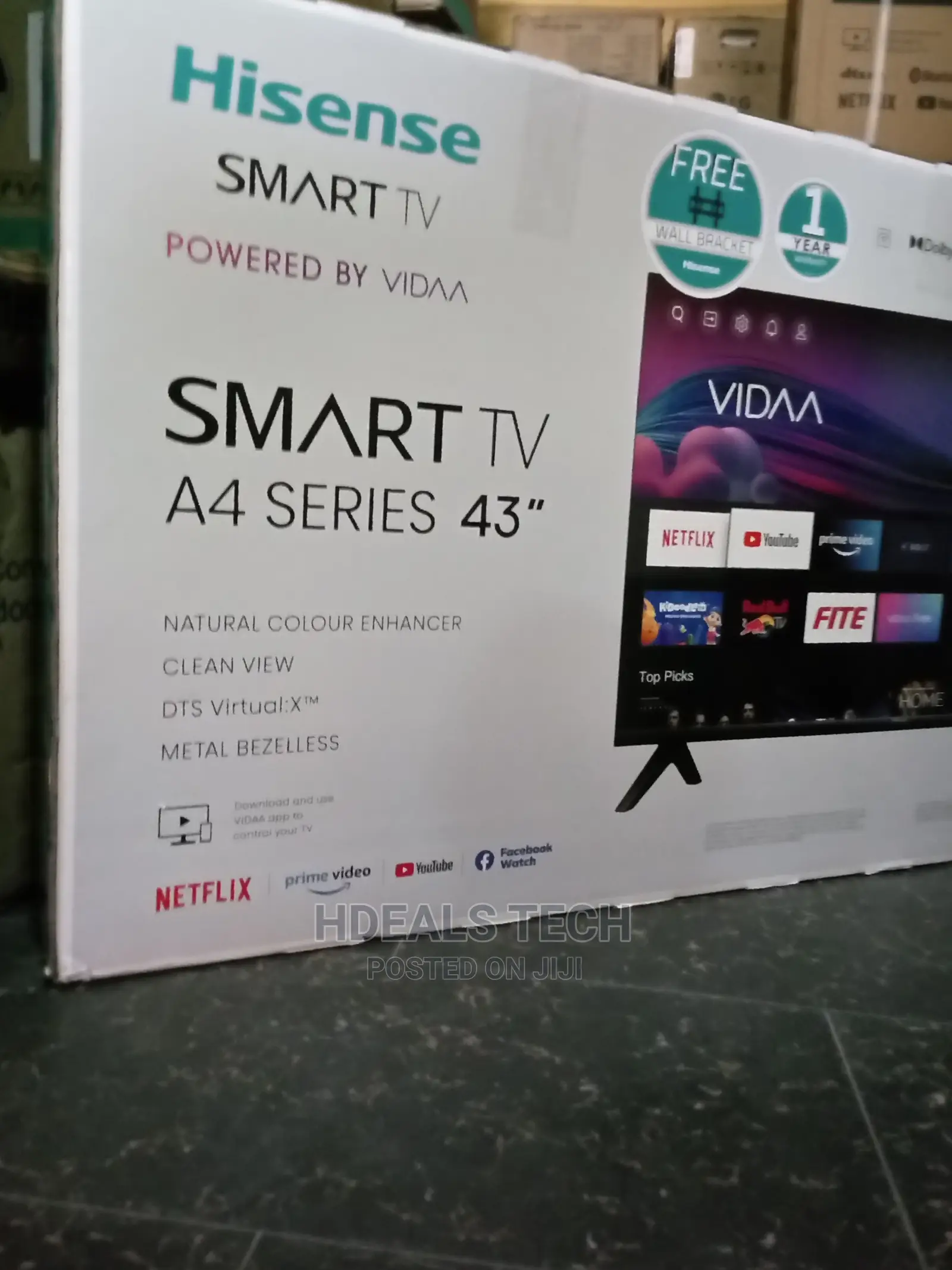 Hisense 43" Smart TV, A4 Series.