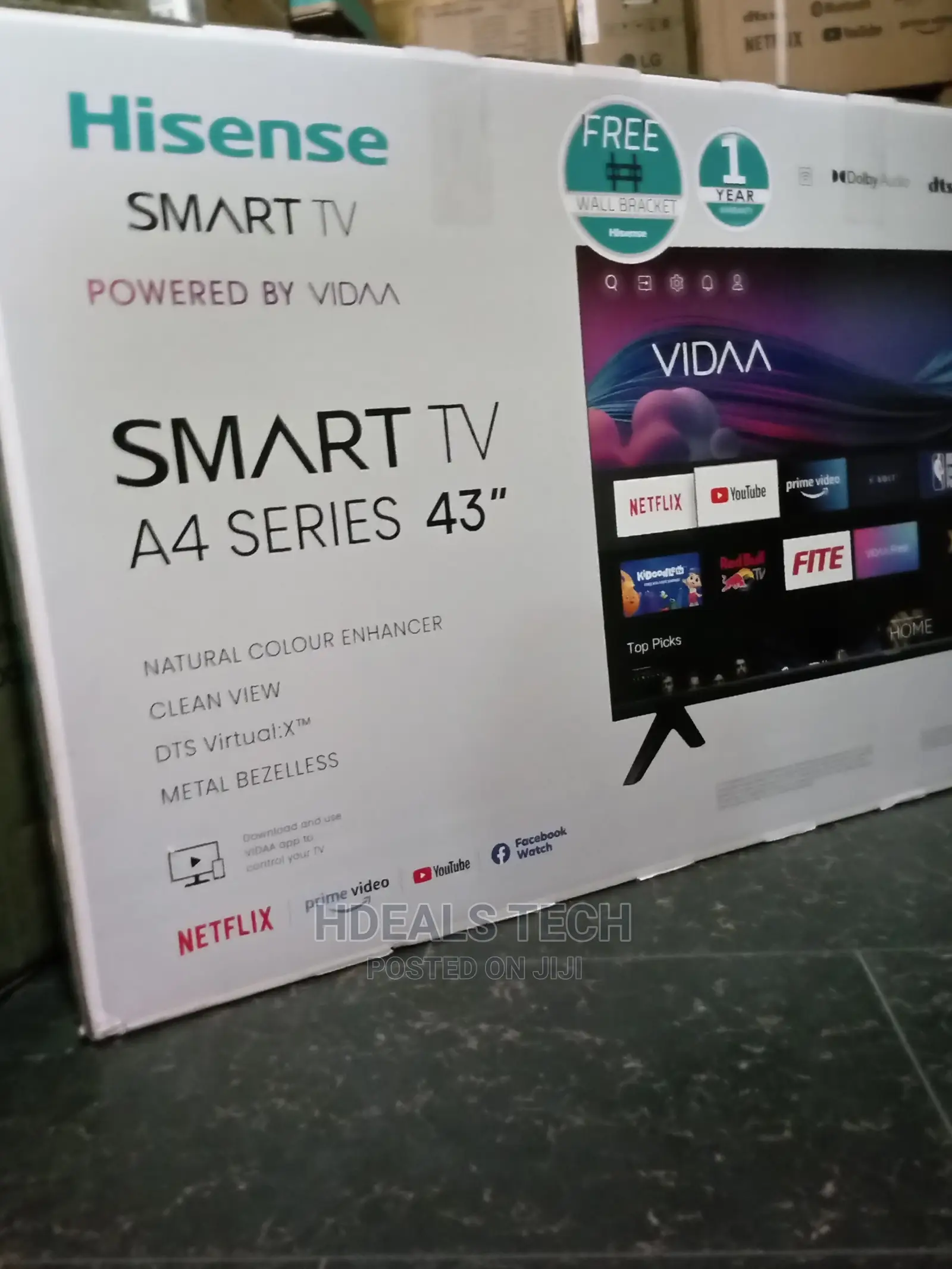 Quality Hisense 43" Smart TV, A4 Series.