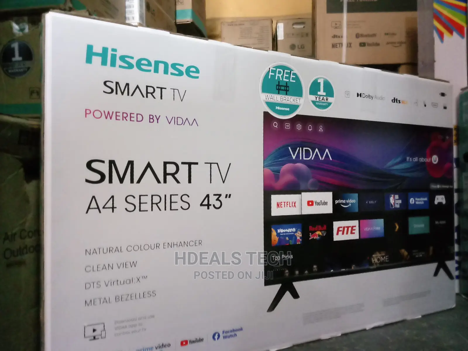 Quality Hisense 43" Smart TV, A4 Series.