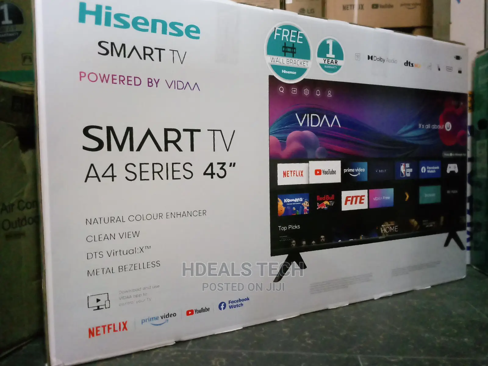 Brand New Hisense 43" Smart TV, A4 Series.Model: 43B5100H.