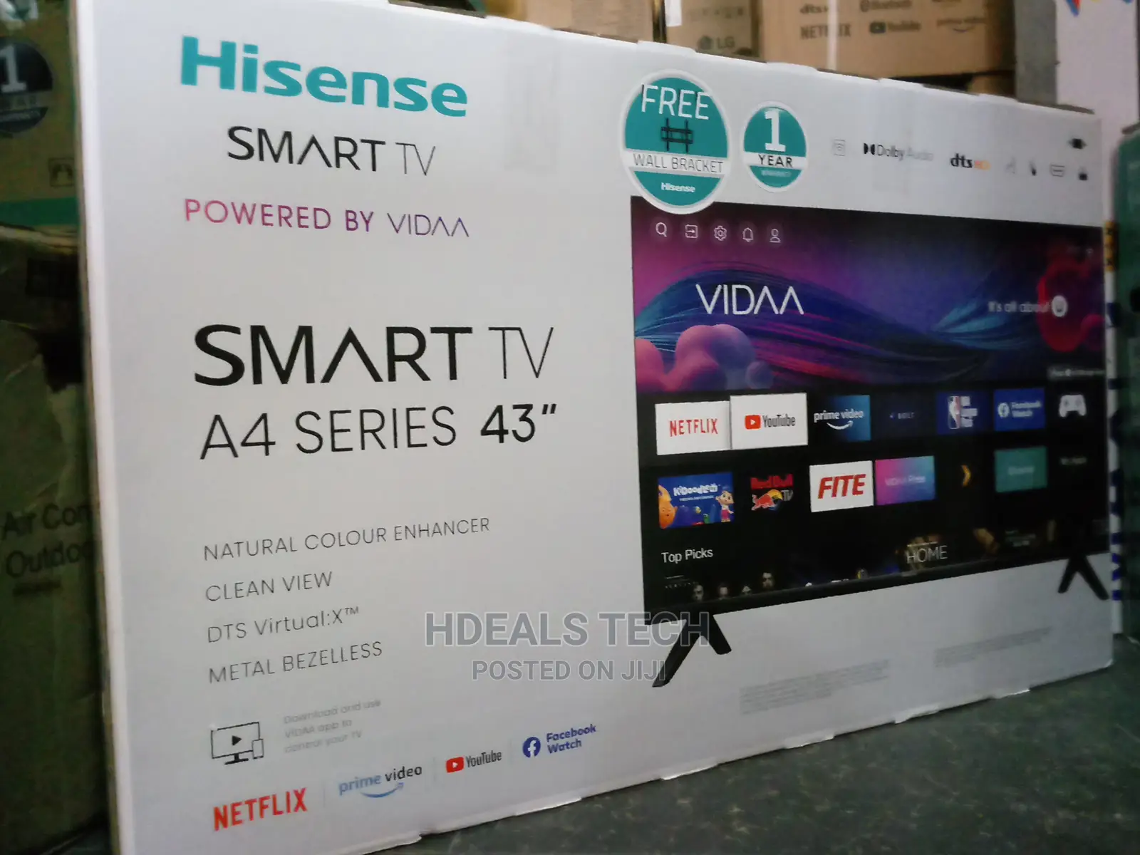 New Hisense 43" Smart TV, A4 Series.