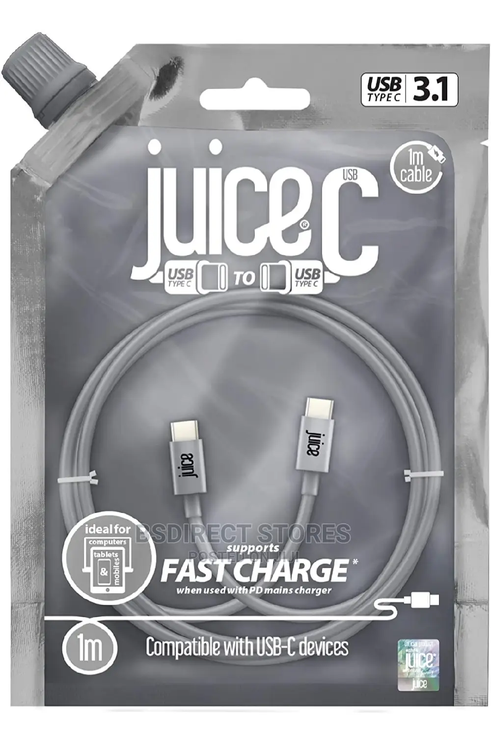 Juice USB C to USB C 1m Fast Charging Cable