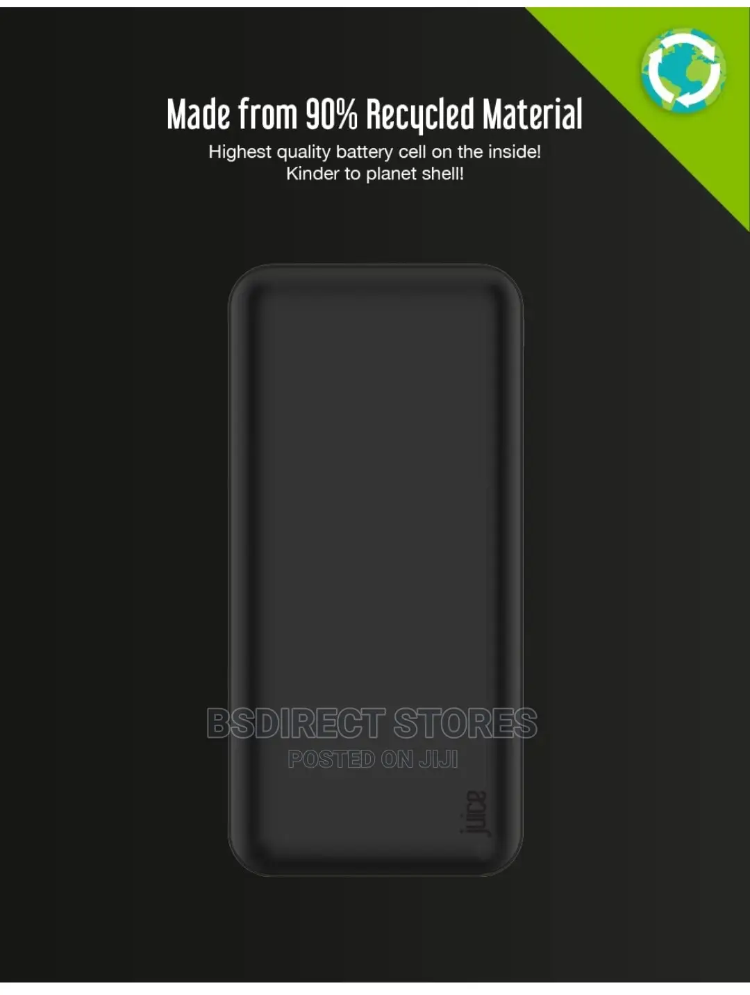 Juice 5 15000mah Portable Fast Charging Power Bank – Black