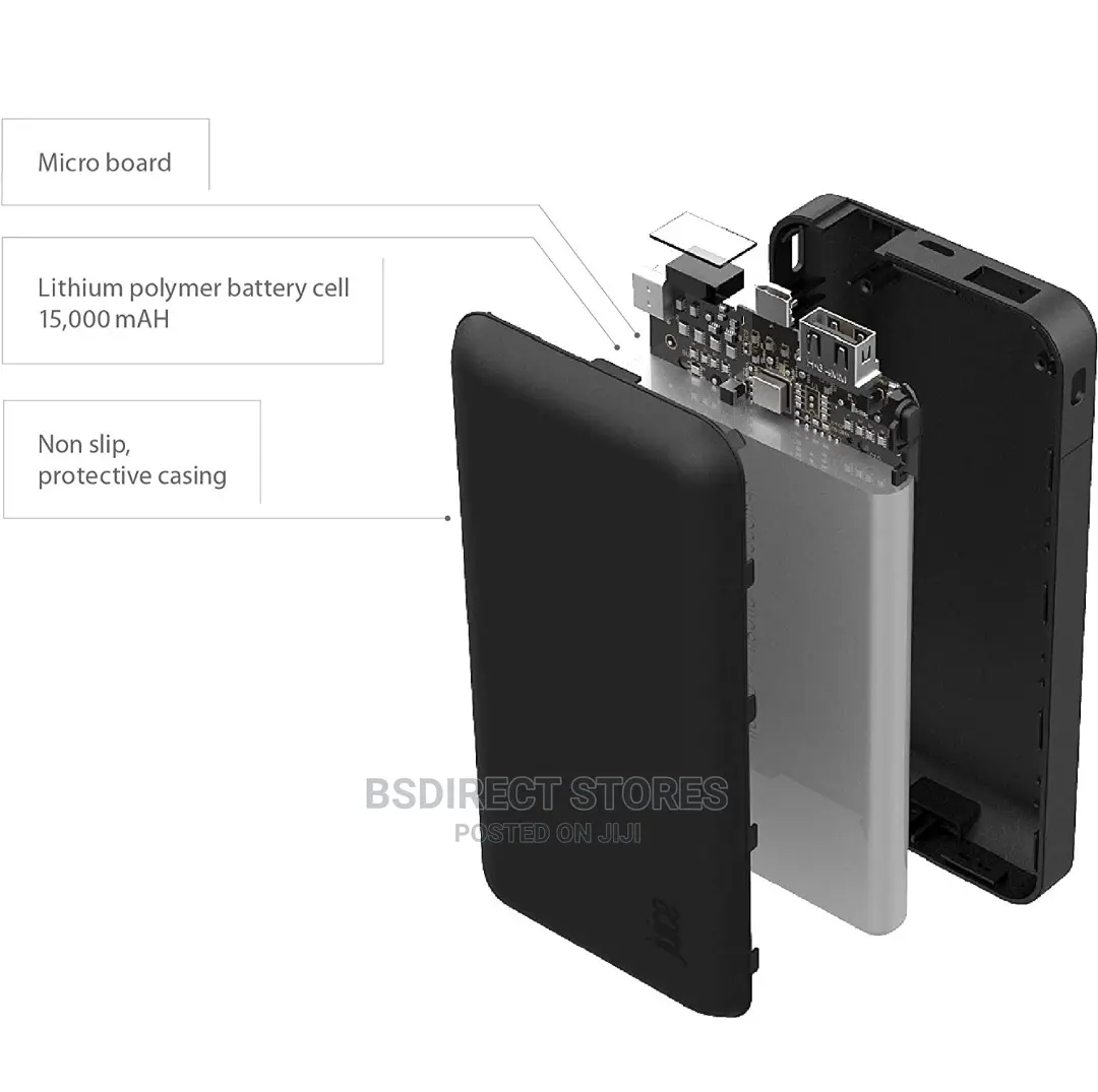 Juice 5 15000mah Portable Fast Charging Power Bank – Black