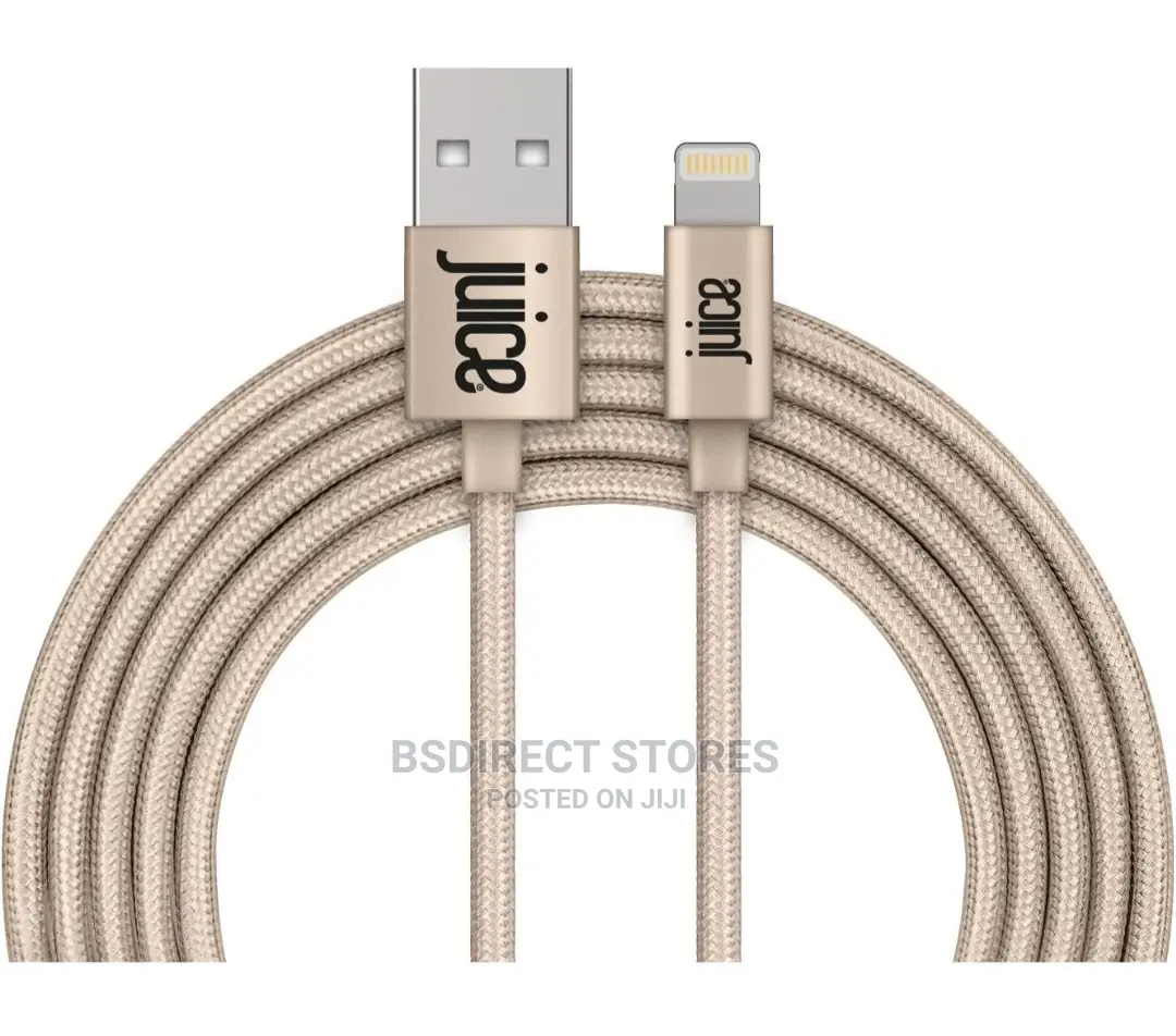 Juice XL Lightning Charge Sync Cable iPhone 2m Gold Braided