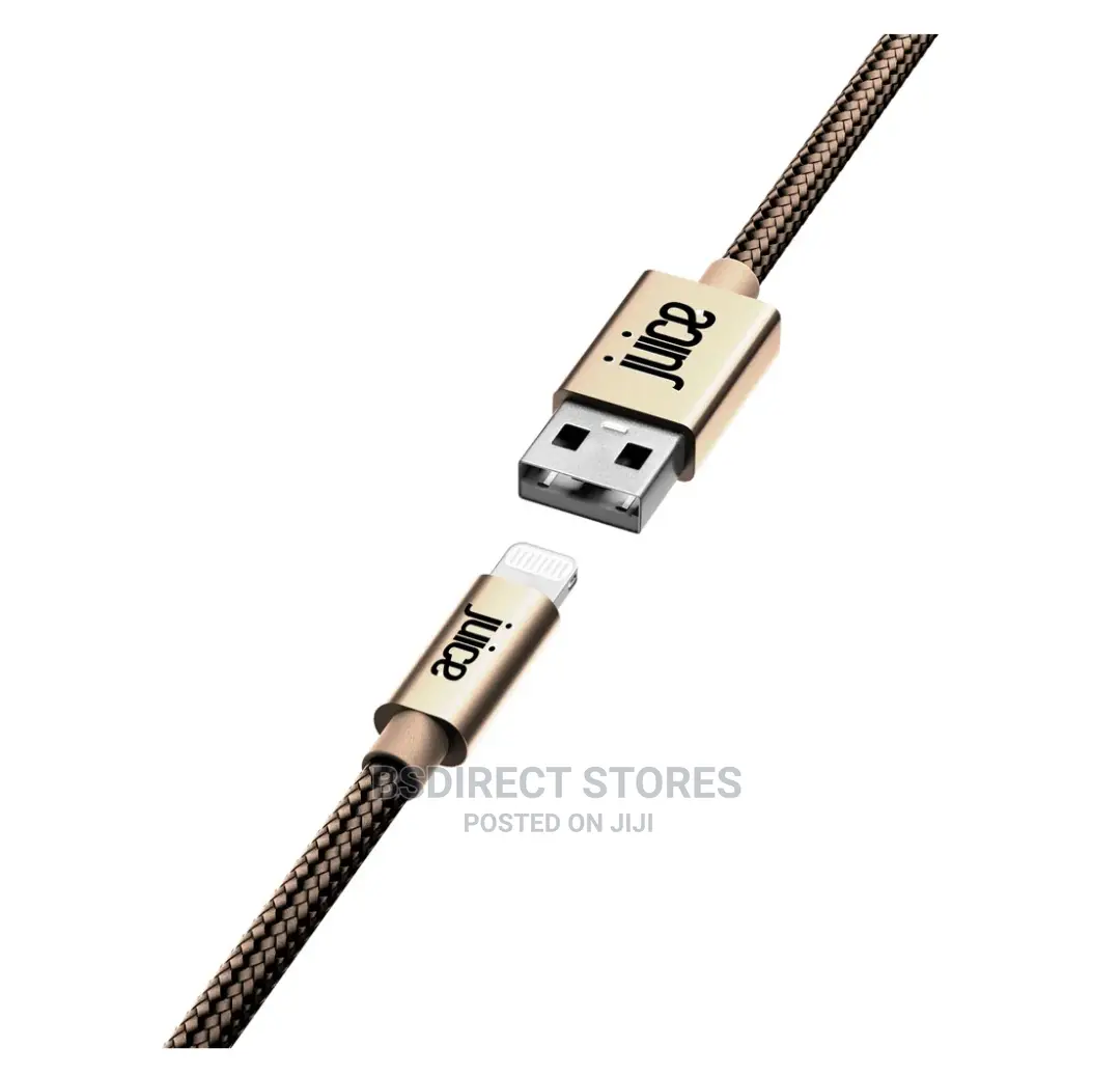 Juice XL Lightning Charge Sync Cable iPhone 2m Gold Braided