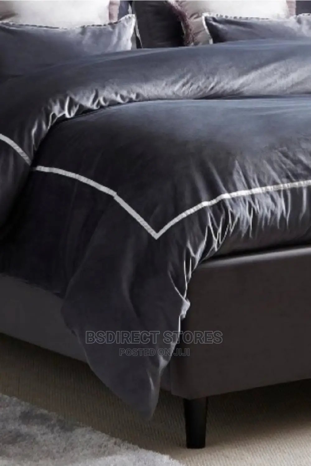 Dunelm Arianna Velvet Grey Duvet Cover and 2 Pillowcase Set