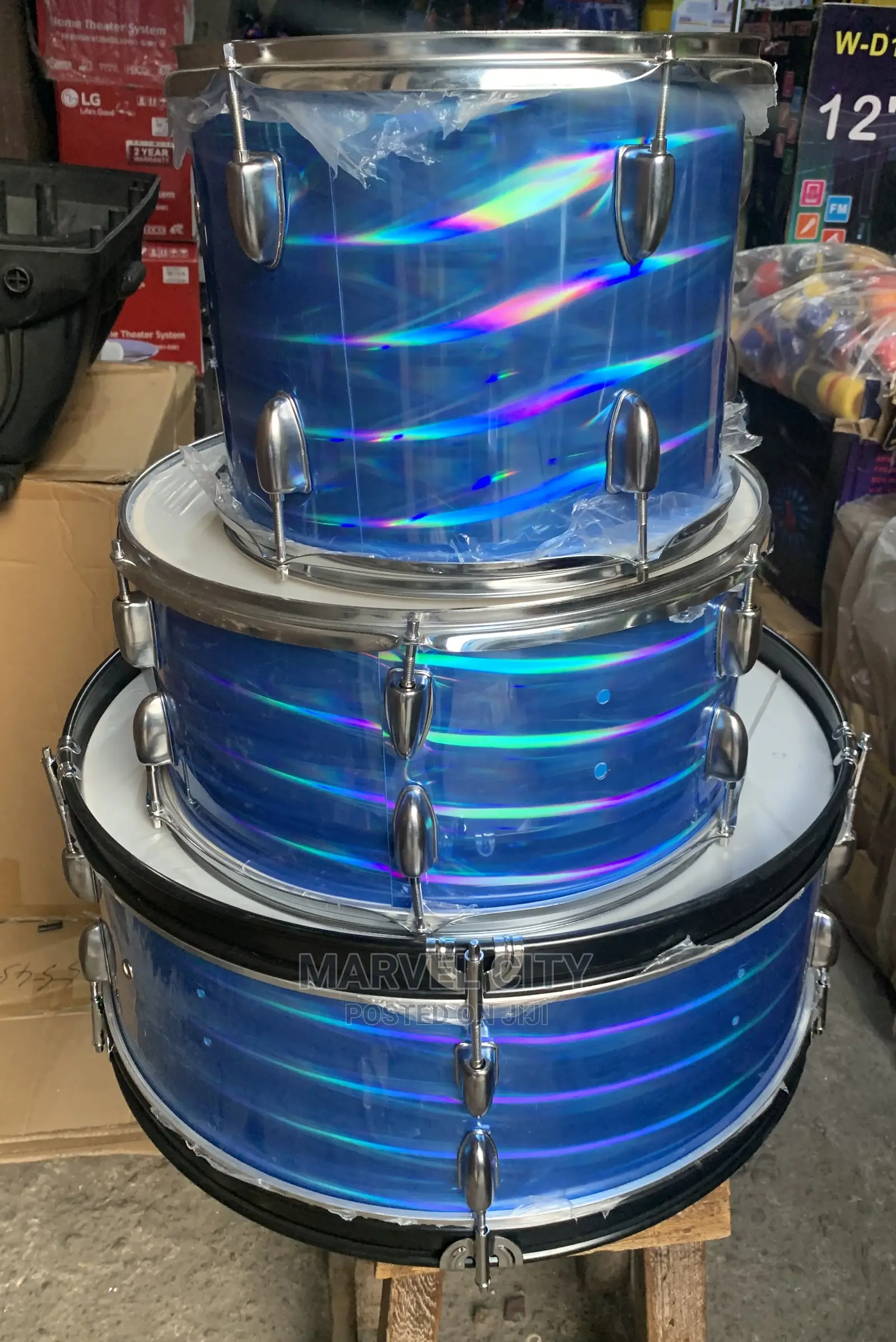 3 Set Matching Drum With Accessories (