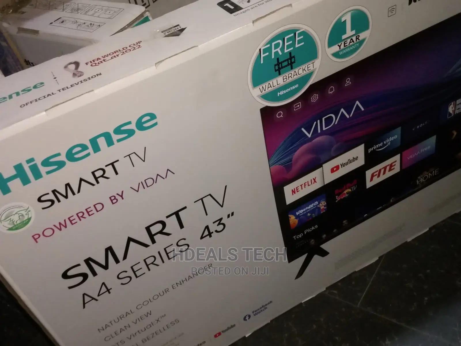 Latest 43" Hisense Smart TV, A4 Series.