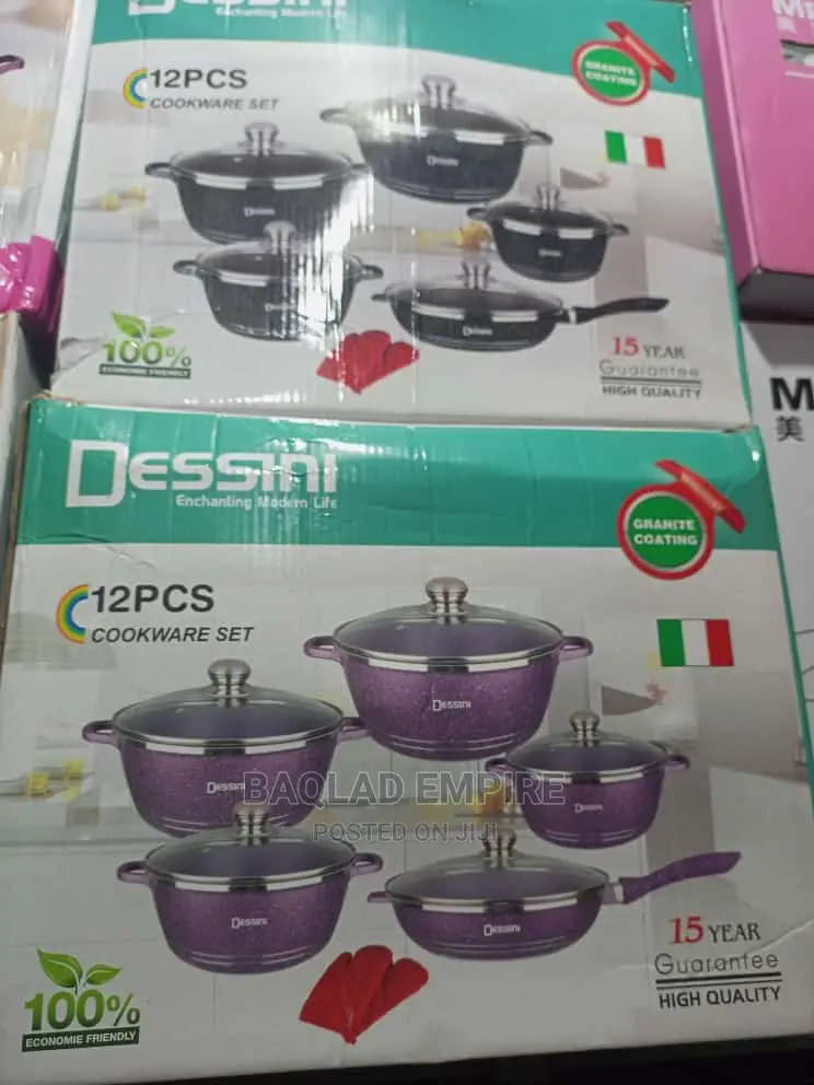 12 Pcs Dessini Cookware Set Including Frying Pan