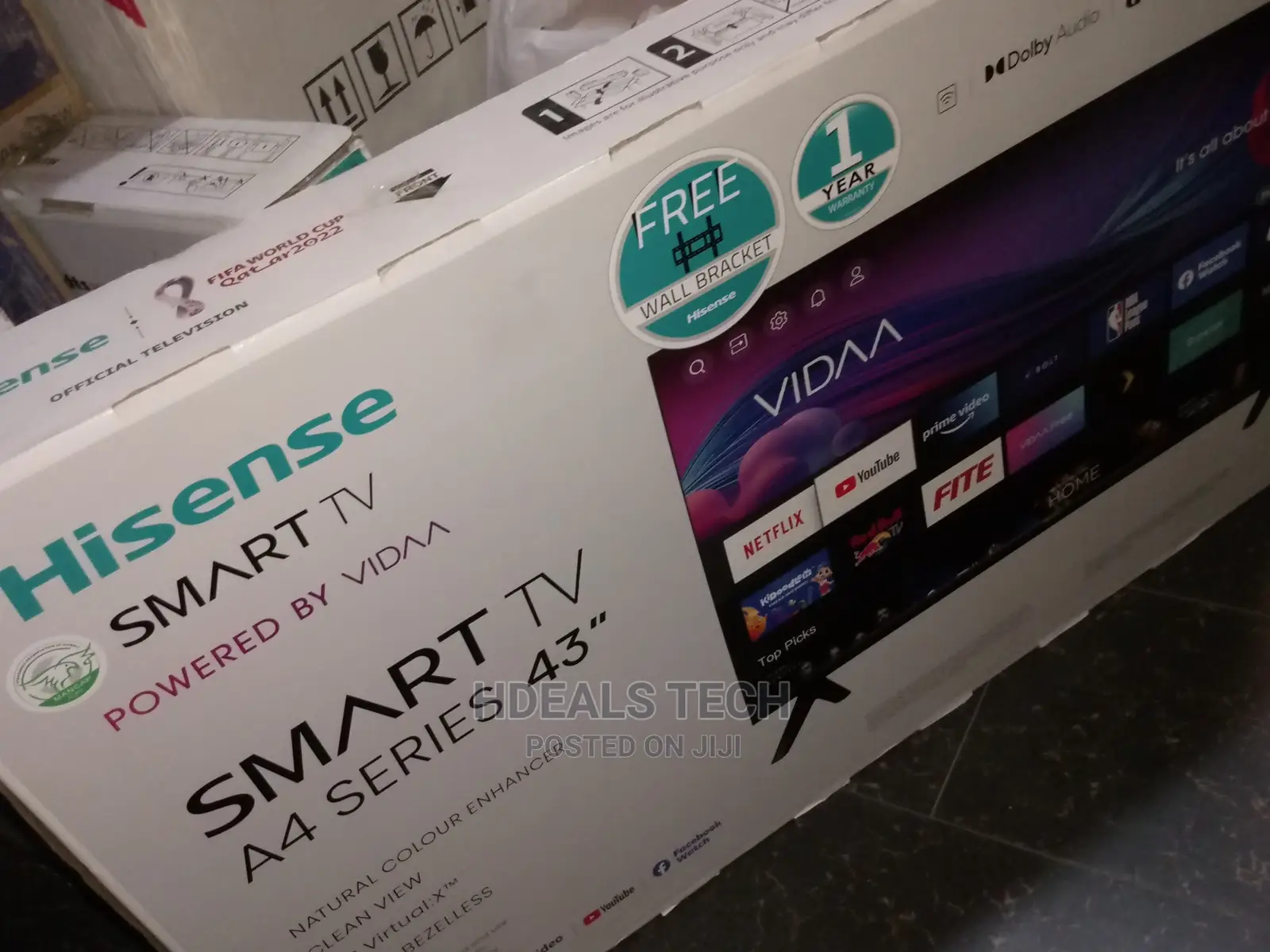 Latest 43" Hisense Smart TV, A4 Series.