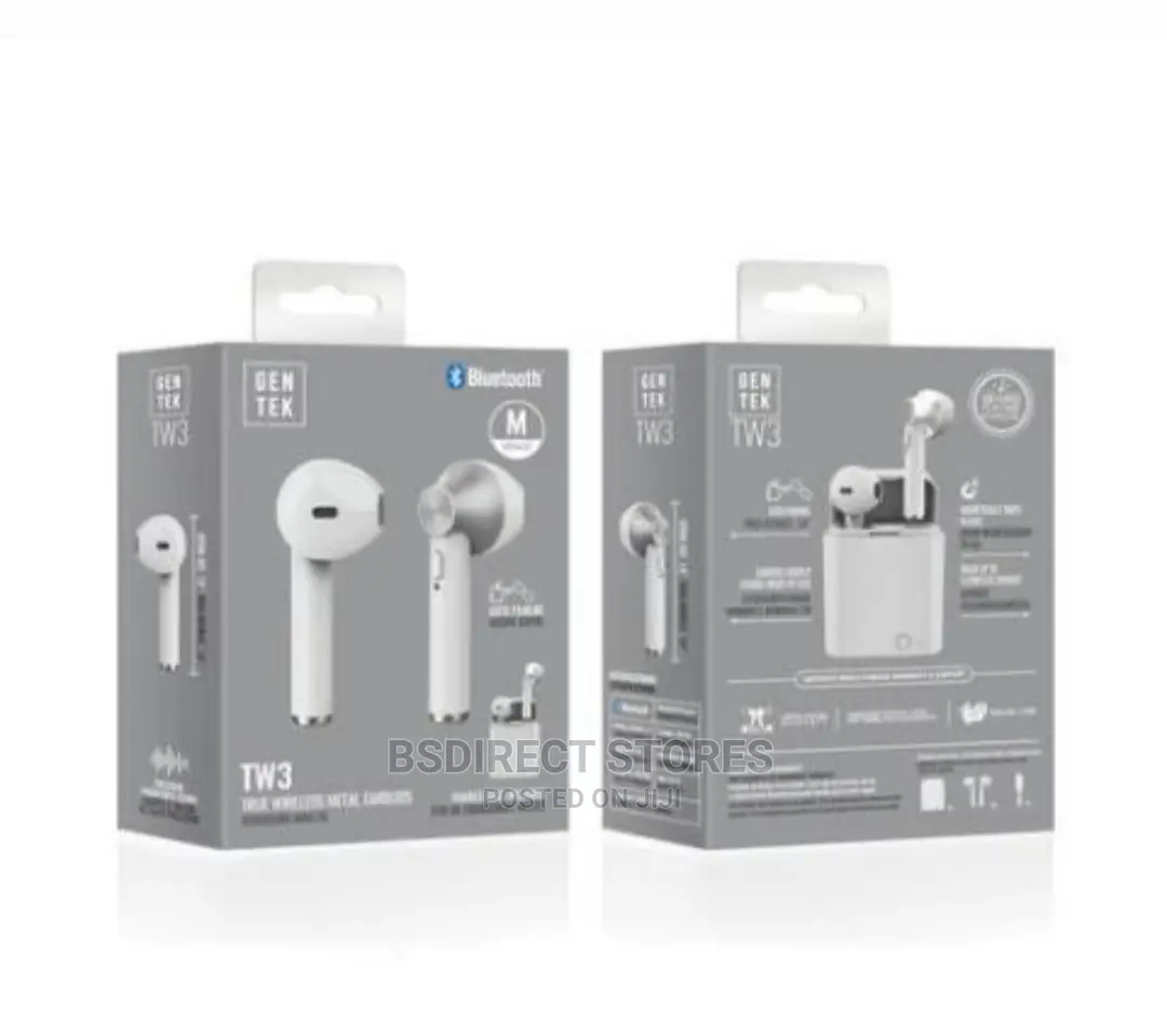 GENTEK TW3 True Wireless Metal Earbuds With Charging Case