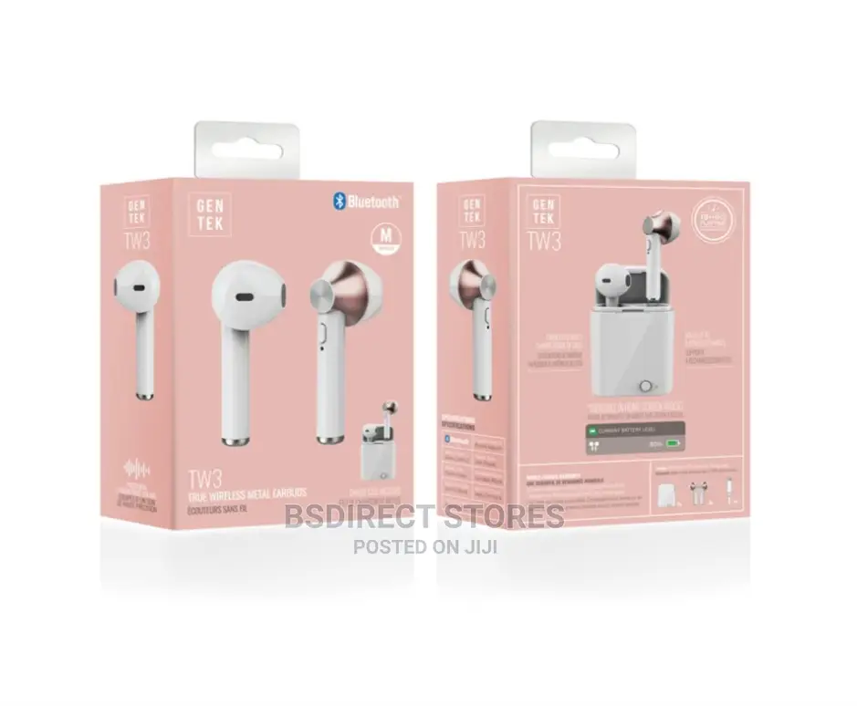 GENTEK TW3 True Wireless Metal Earbuds With Charging Case