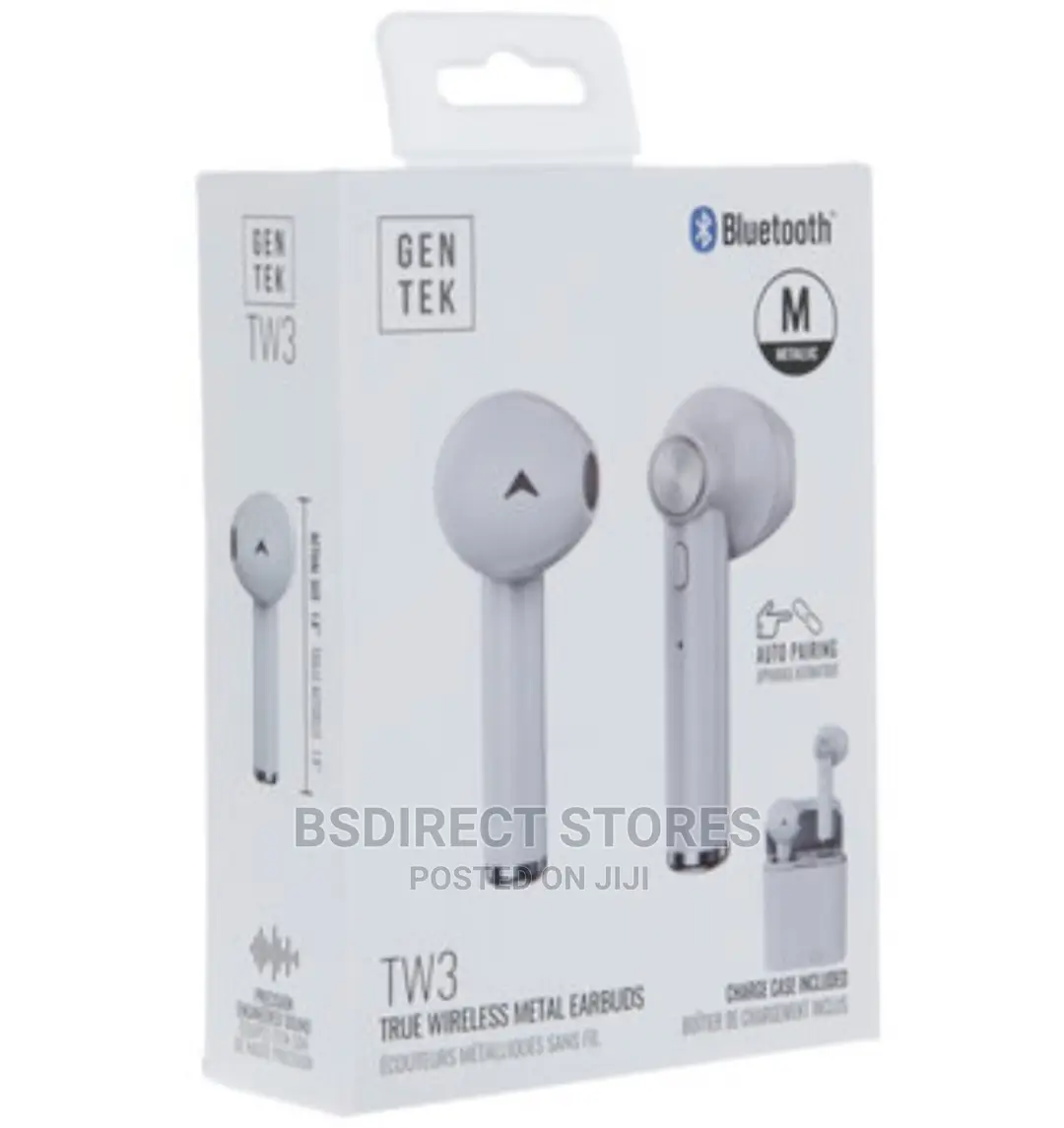 GENTEK TW3 True Wireless Metal Earbuds With Charging Case