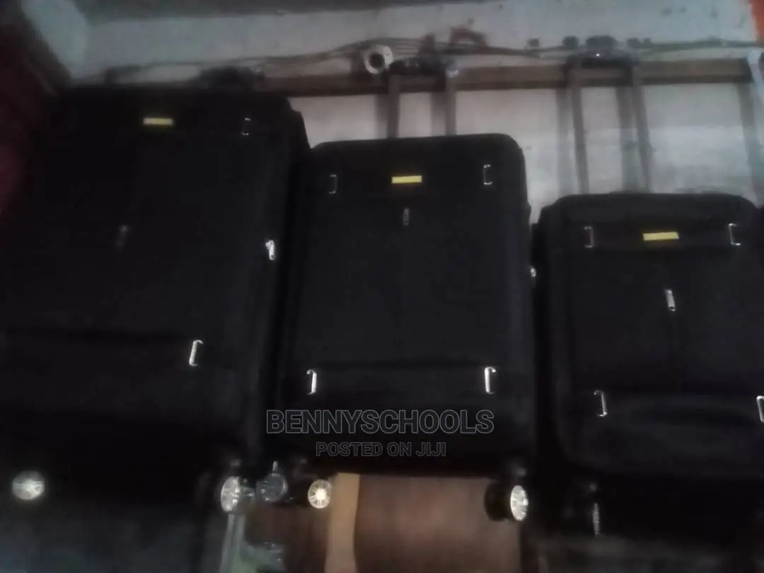 Set of 3 Black Swiss Polo Traveling Luggage Boxes