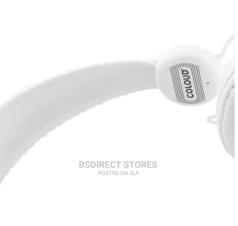 Coloud Colors White Headphones on-Ear. Inline Mic Remote