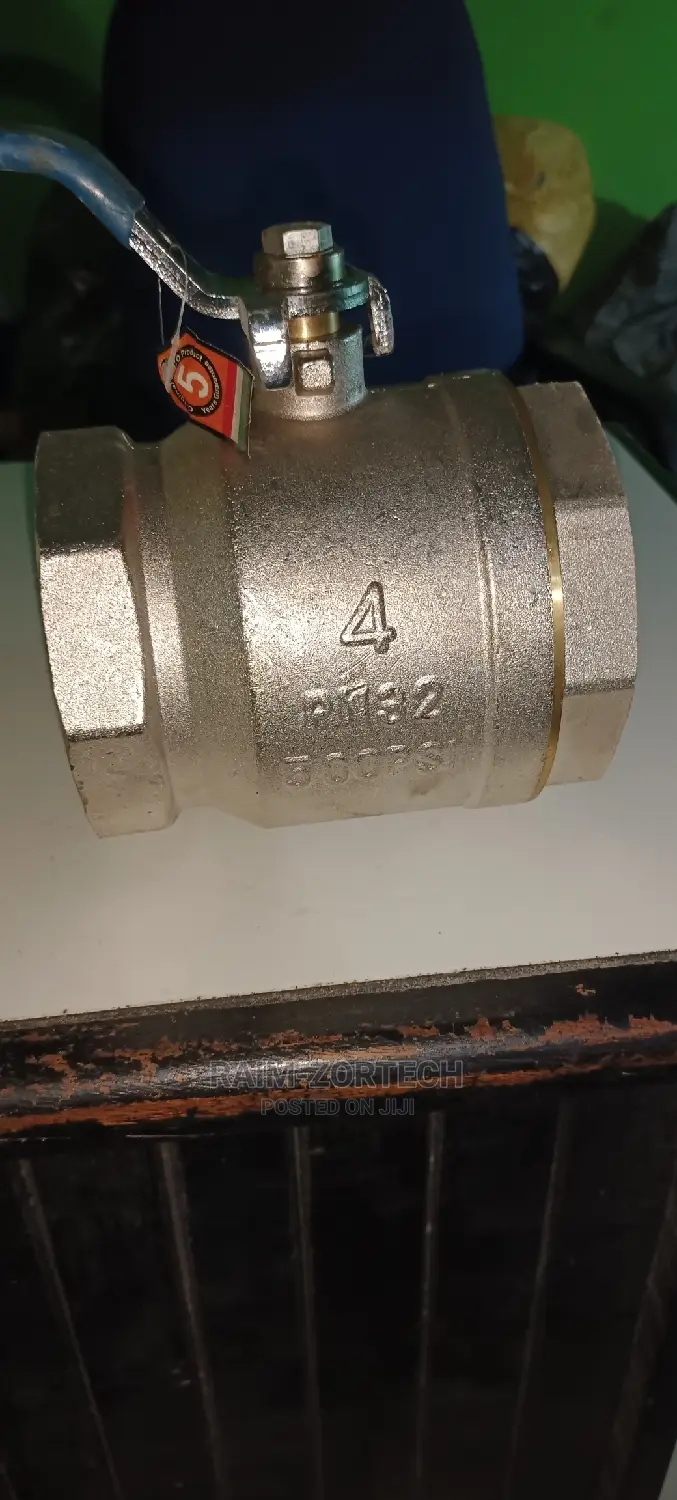 4" Brass, Chrome Pleated Ball Valve