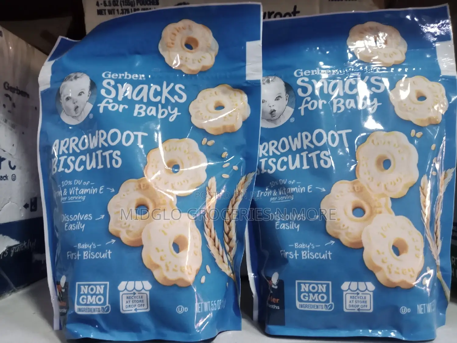 Gerber Snacks for Baby Arrowroot Biscuits
