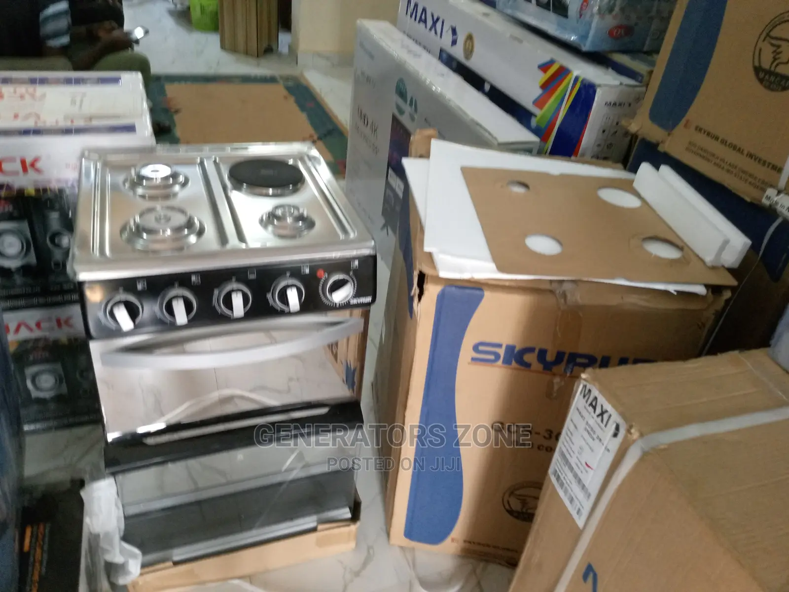 60L Oven,3 Gas Cooker, 1 Electric Skyrun Cooker -gcs -3g1e/X