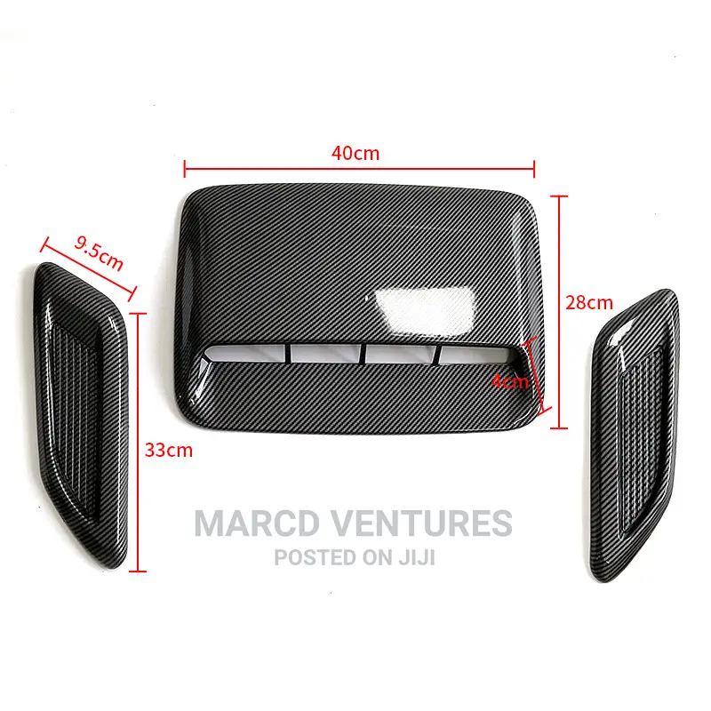 Universal Carbon Fiber Air Outlet Bonnet Hood Vent.
